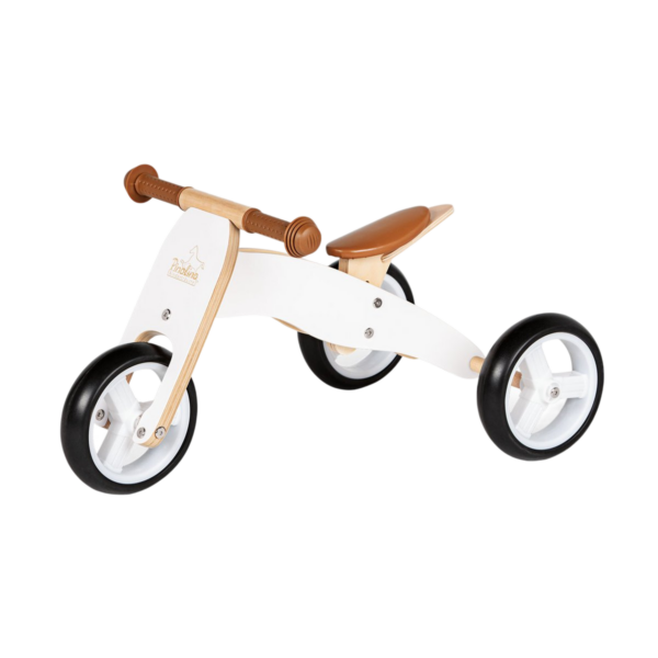 Mini driewieler 'Charlie', wit/naturel