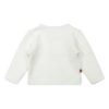 Flowerpower gebreid vest | Gebroken wit