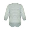 OrganicEra Organic Baby L/S T-shirt body, aqua gestreept