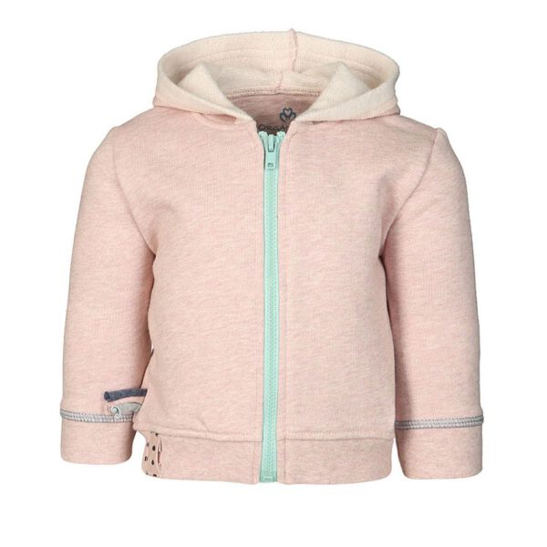 OrganicEra biologisch babyjack met capuchon, roze